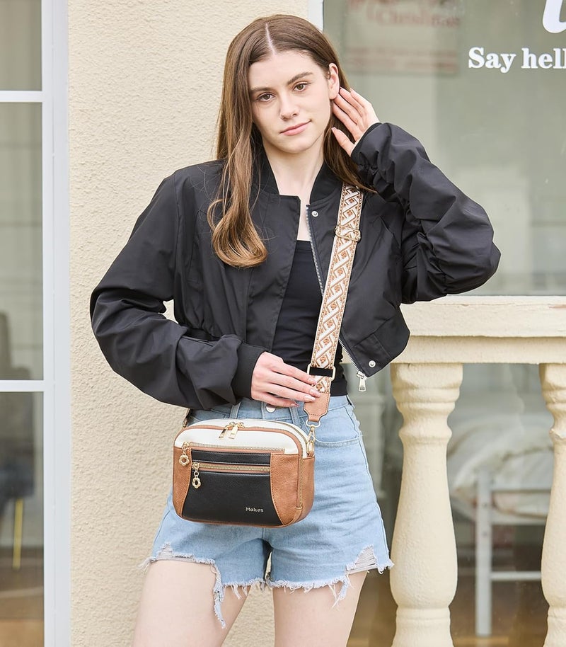 Makes Crossbody Purse for Women Small Crossbody Bags Trendy Vegan Leather with Adjustable Shoulder Straps Gift for Mother Wife Mom - Image 5